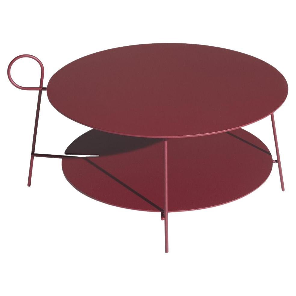 Carmina Coffee Table Round 82x70x43 Burgundy By Driade For Sale