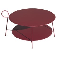 Carmina Coffee Table Round 82x70x43 Burgundy By Driade
