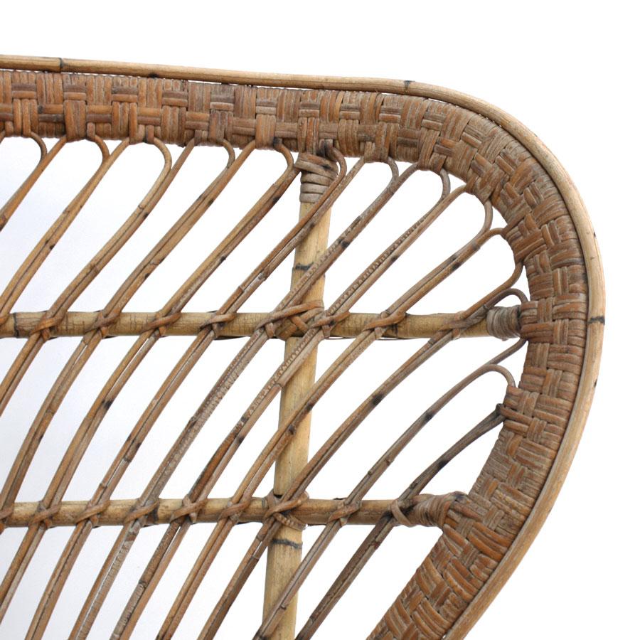 Carminati Mid-Century Modern Bamboo Rattan Italian Armchair In Good Condition For Sale In Madrid, ES