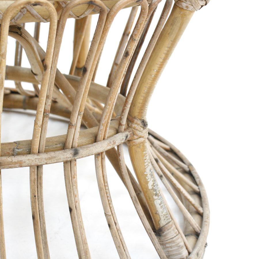 Mid-20th Century Carminati Mid-Century Modern Bamboo Rattan Italian Armchair For Sale