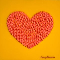 Anatre arancioni su giallo