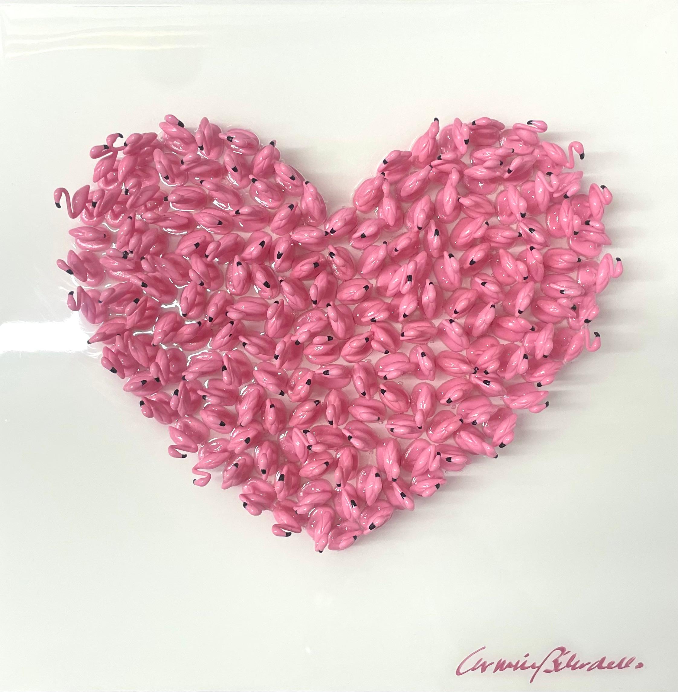 STANDUP Pink Flamingos - Mixed Media Art by Carmine Bilardello