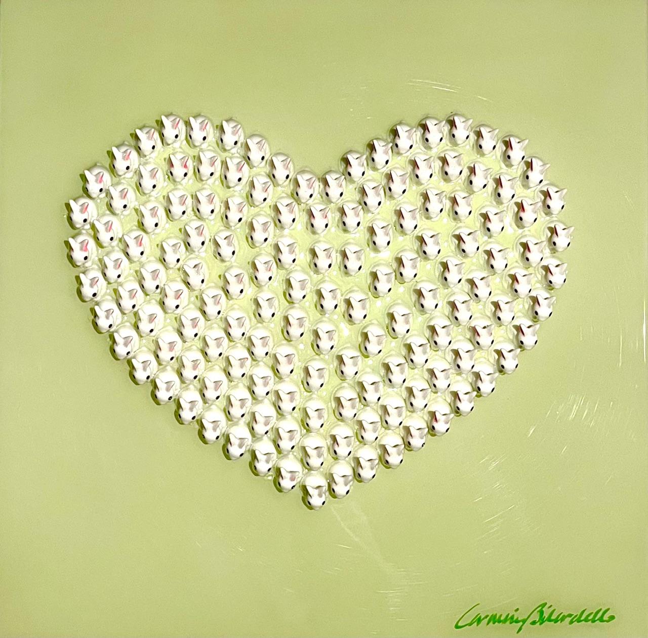 Coniglietti Whiting su Menta - Mixed Media Art di Carmine Bilardello