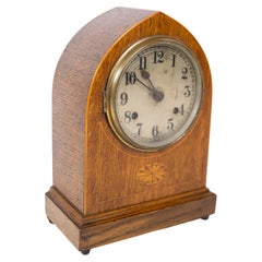 Carmine Clock, Light Mahogany, Marquetry, 1920s