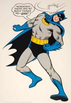 Original Retro Cartoon Batman Poster For The Iconic Comic Superhero "...Uhh!"