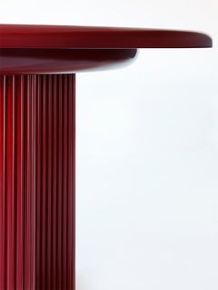 Carmine Lacquer Dining Table - 2 Leaves