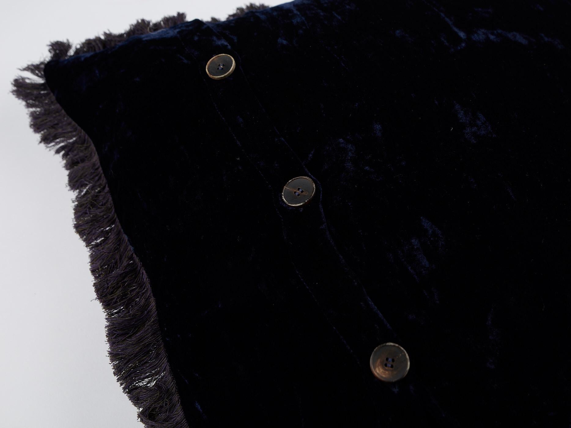 Contemporary Carmo, Hand Embroidered Silk Velvet Cushion