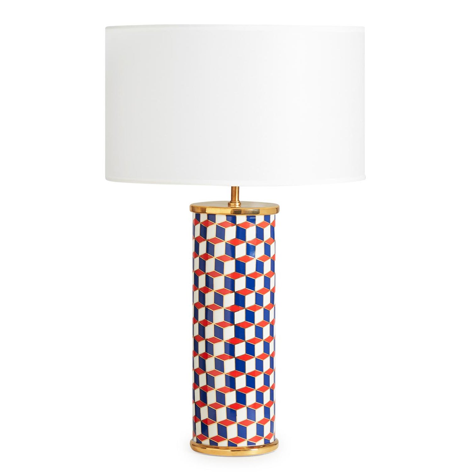 Carnaby Red And Blue Porcelain Table Lamp At 1stdibs