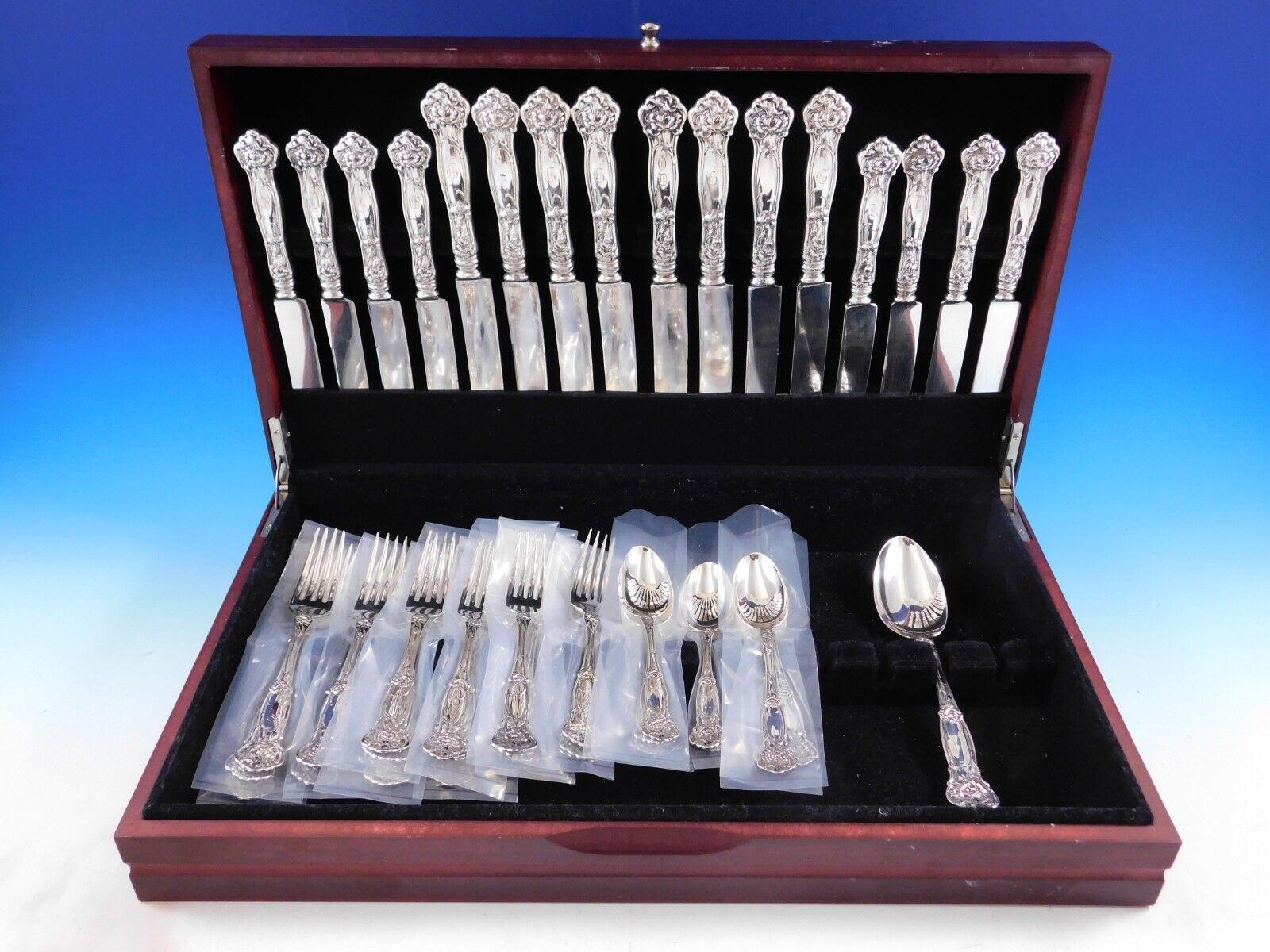 Dinner and Luncheon Size Carnation by Reed & Barton Sterling Silver flatware set - 41 pieces. This set includes:

8 Dinner Size Knives, 9 7/8