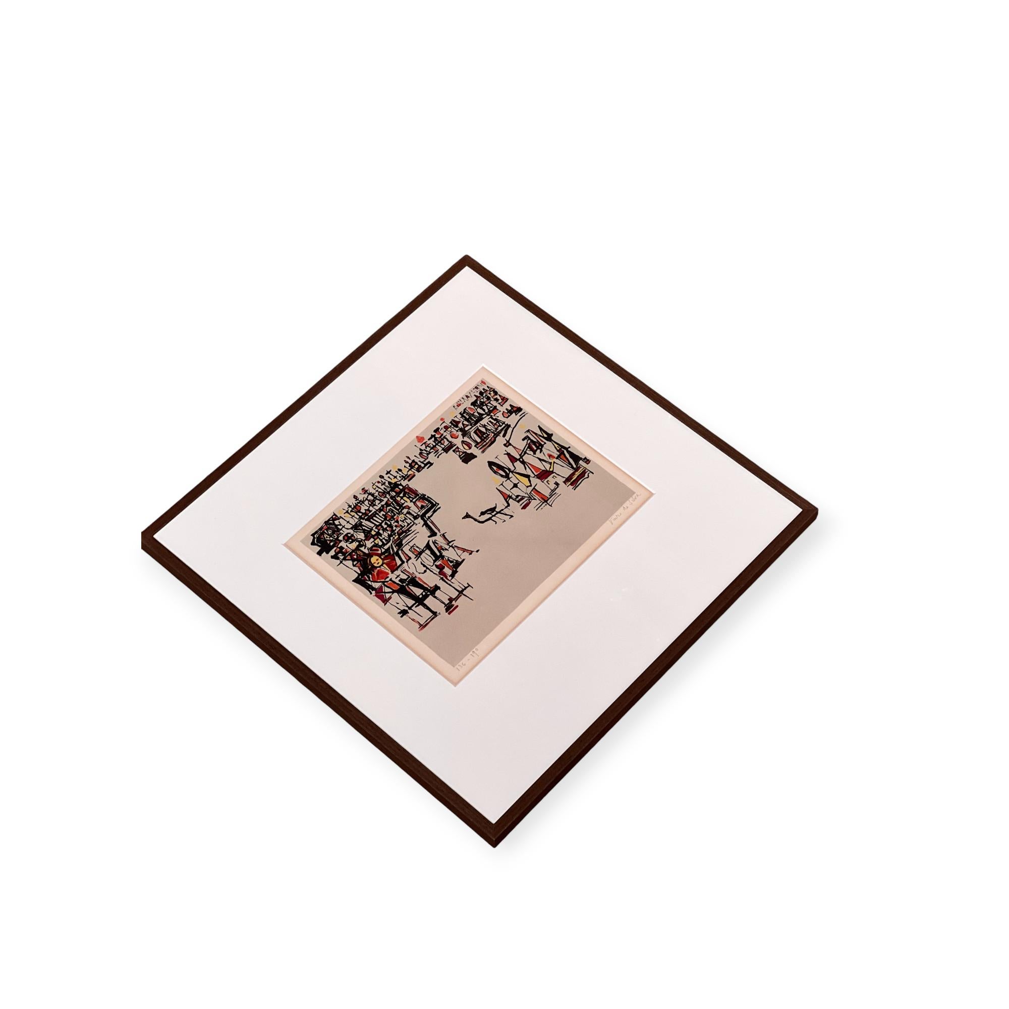 Litografía del Carnaval de Maria Elena Veiira Da Silva, 1978 en venta 5