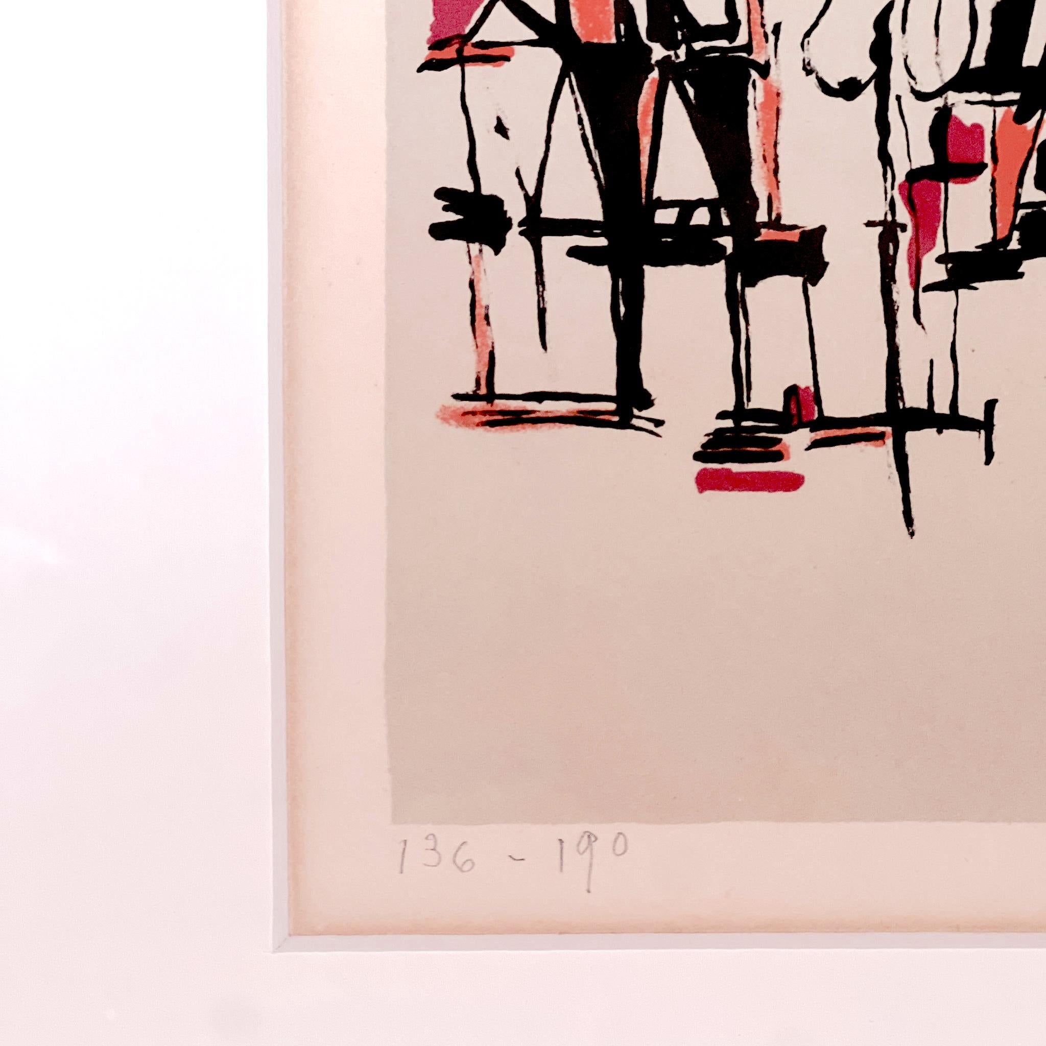 Litografía del Carnaval de Maria Elena Veiira Da Silva, 1978 siglo XX en venta