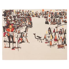 Litografia Carnaval di Maria Elena Veiira Da Silva, 1978