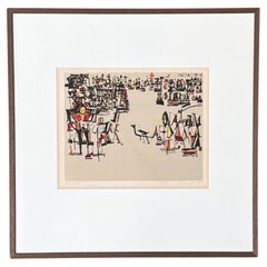 Carnaval Lithograph by Maria Elena Veiira Da Silva, 1978