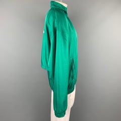 CARNE BOLLENTE Size XL Green Graphic Polyester Bomber Jacket