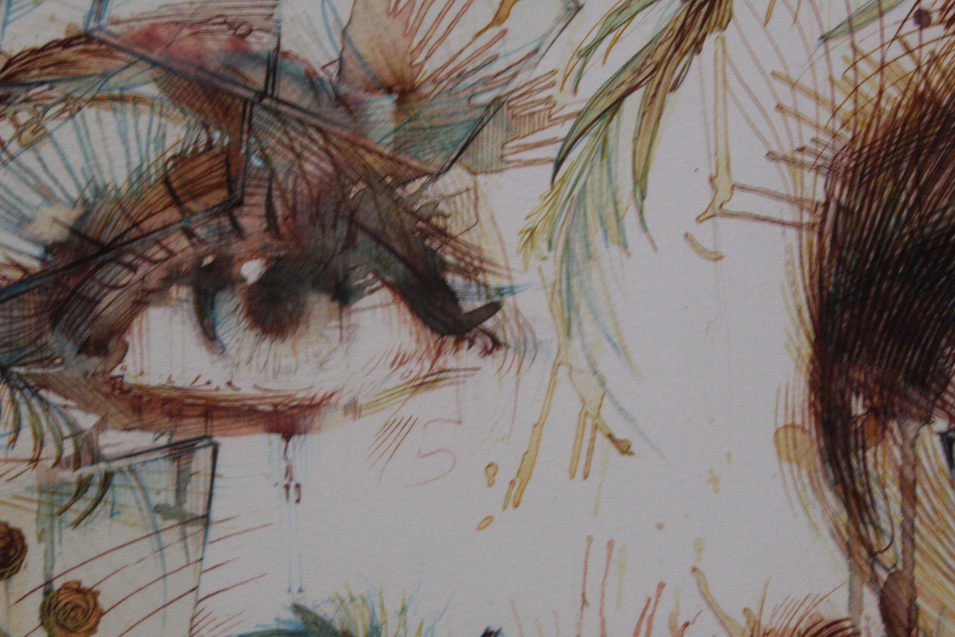 Just Out Of Reach by Carne Griffiths is a Limited Edition Print on 330 gsm Somerset Paper with hand torn edges and is signed and editioned by the artist.
Edition of 50.
Print Medium: Giclee with screenprints varnish layers and 24 carat gold