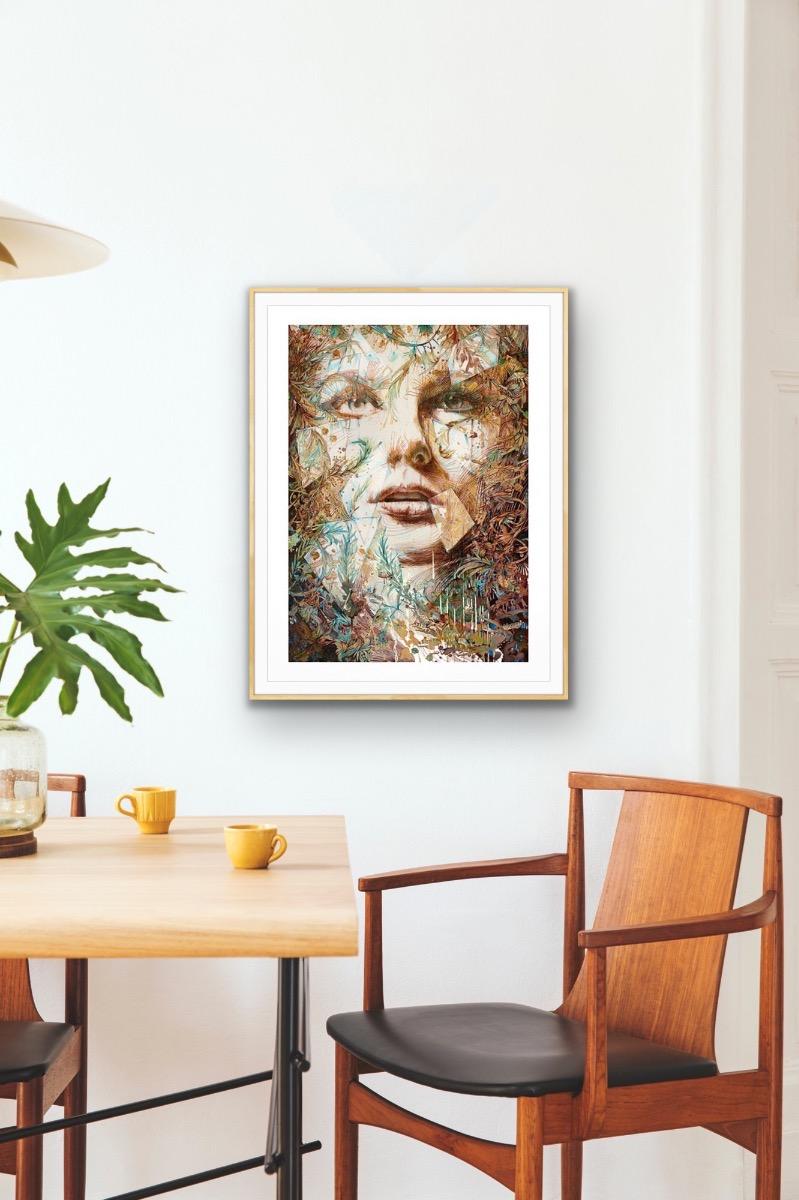 Just Out Of Reach, Impresión de edición limitada, Arte figura, Mujer, Abstracto en venta 11