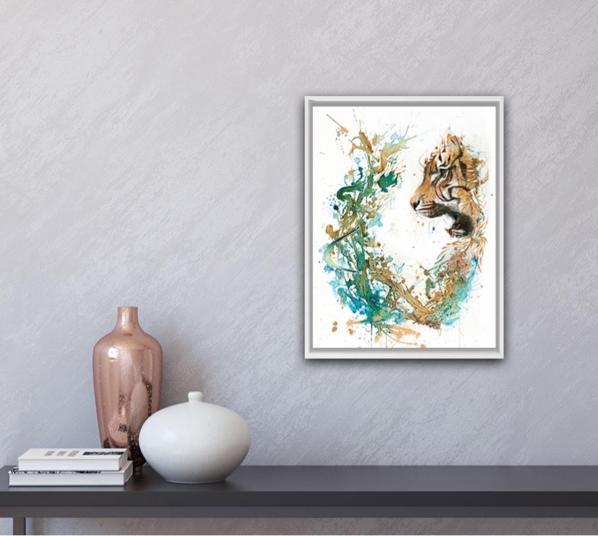 Carne Griffiths, The Tiger Encounter, Limited Edition Print, Tiger Art For Sale 1