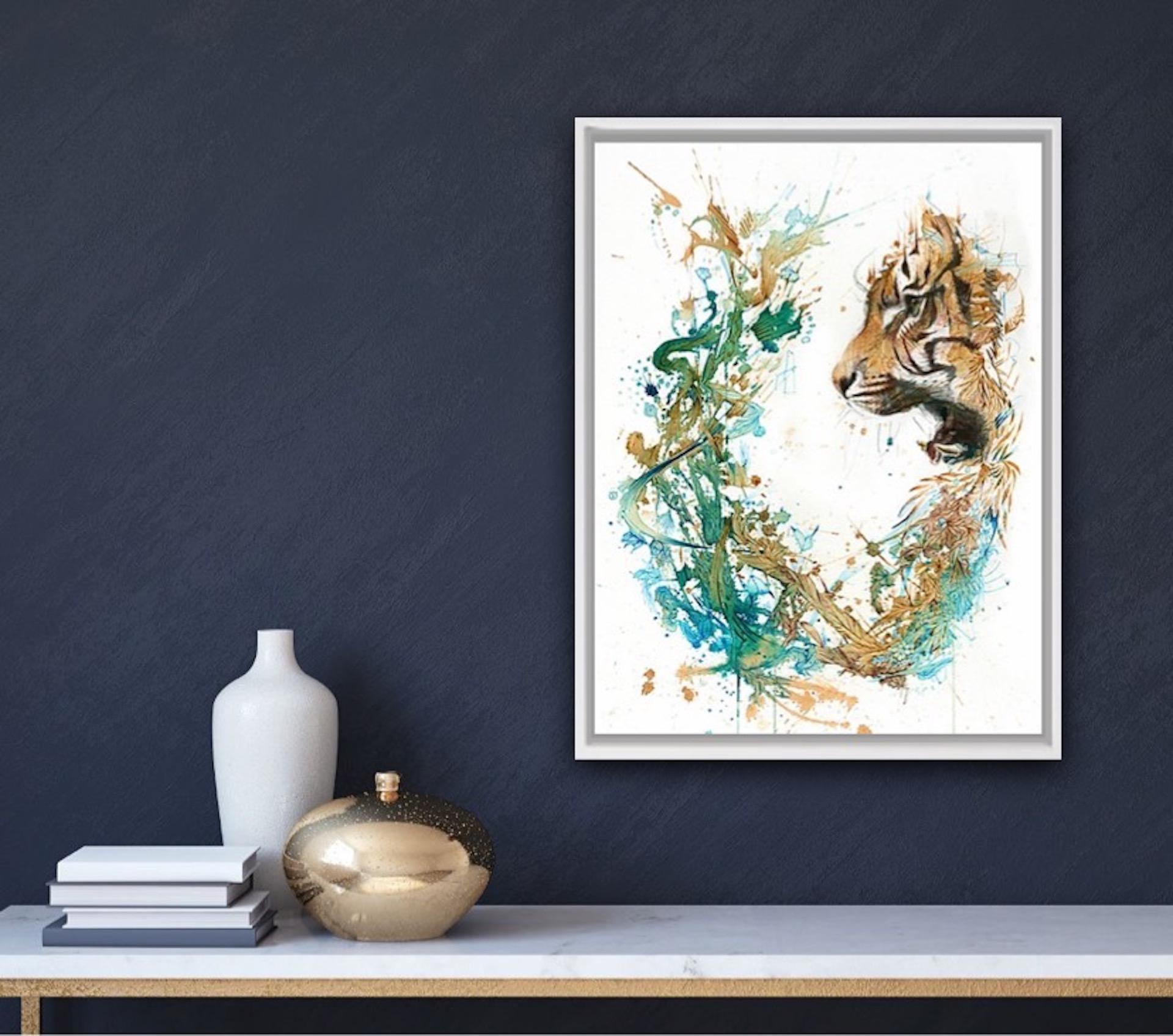 Carne Griffiths, The Tiger Encounter, Limited Edition Print, Tiger Art For Sale 2
