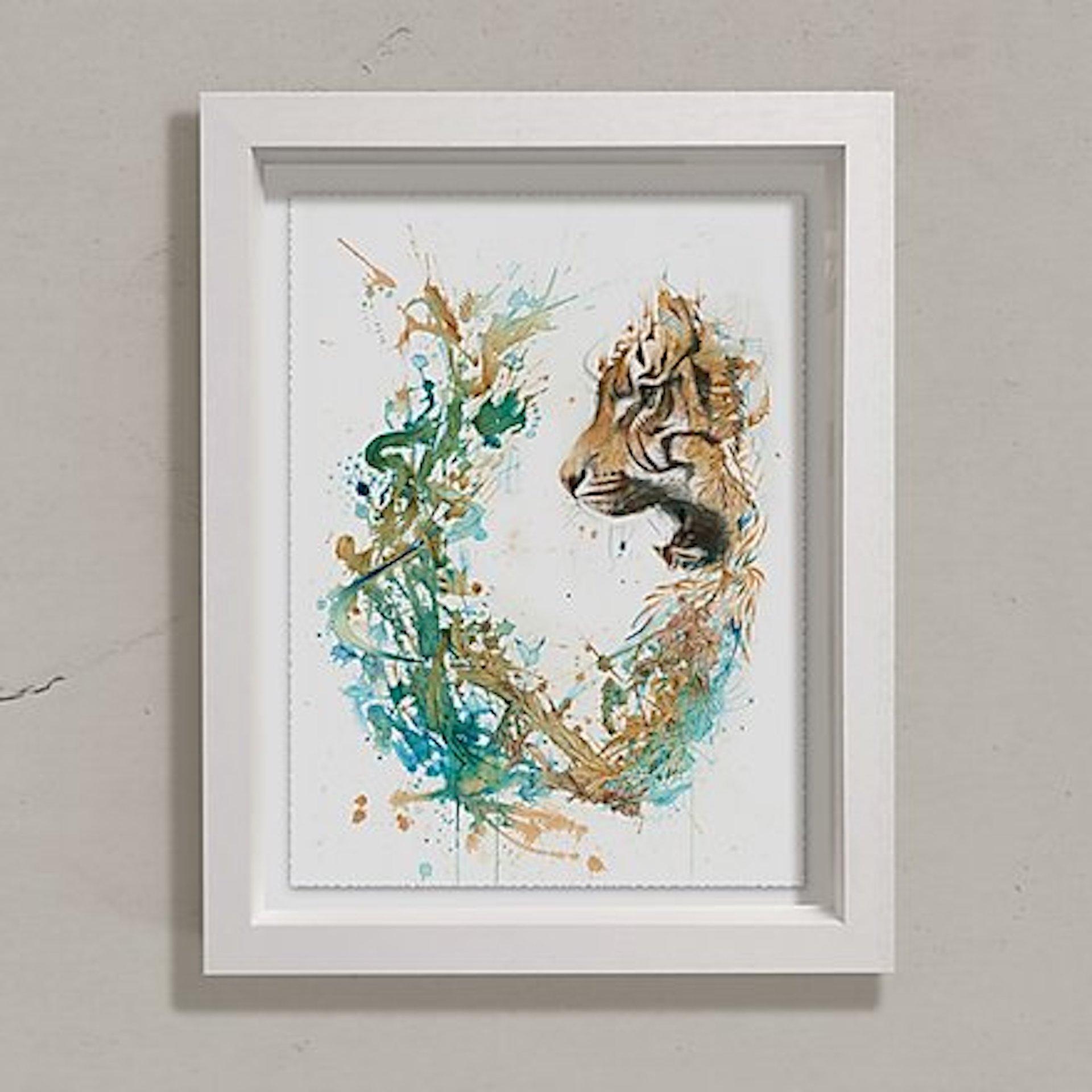 Carne Griffiths, L'incontro con la tigre, Stampa in edizione limitata, Arte della tigre in vendita 7