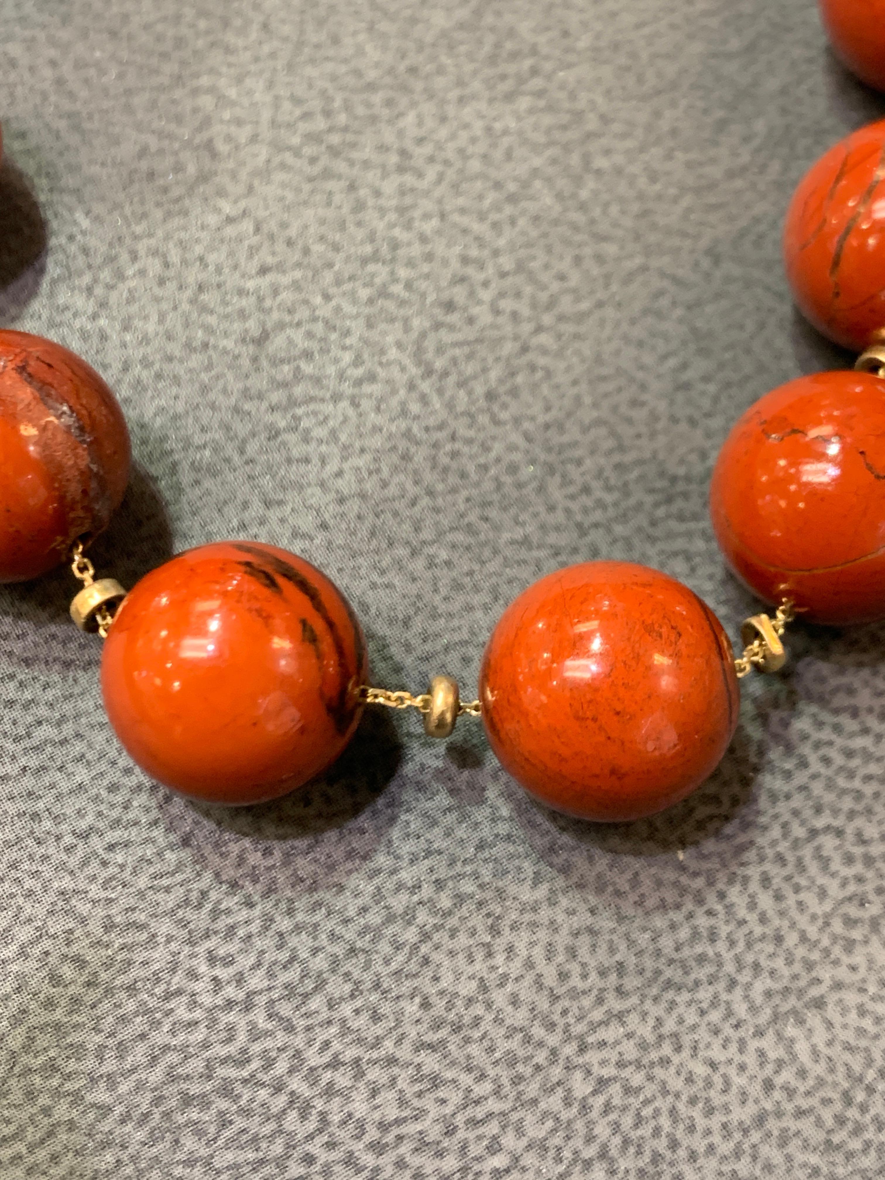 Collana di perle di corniola in vendita 2