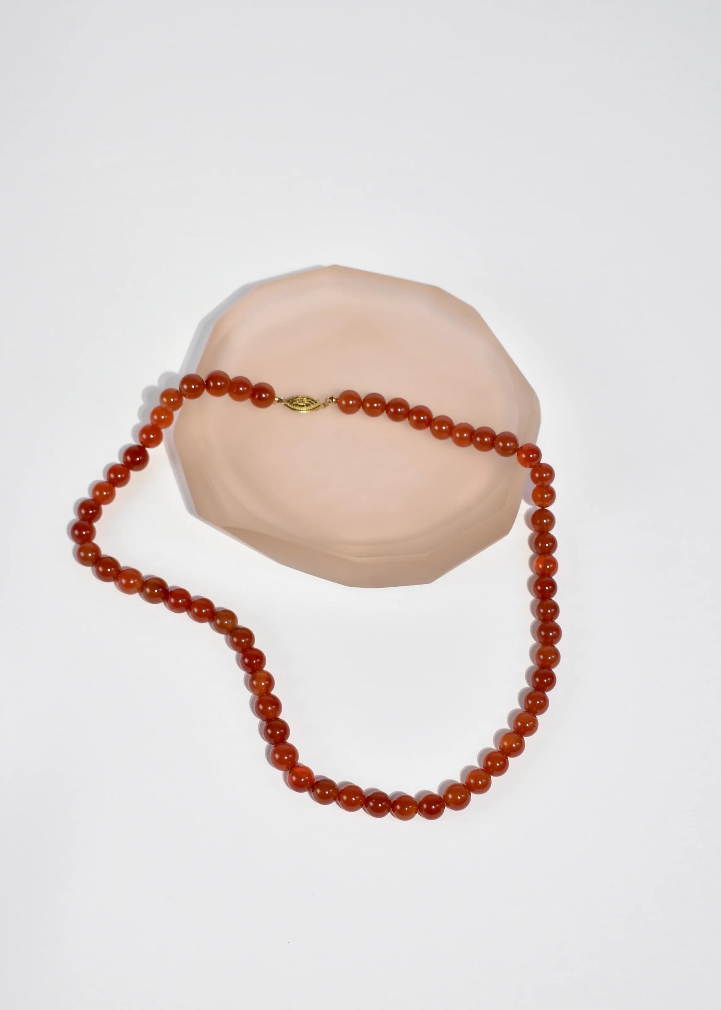 Bead Carnelian Collar Necklace