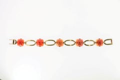 Carnelian and Gold Retro Bracelet