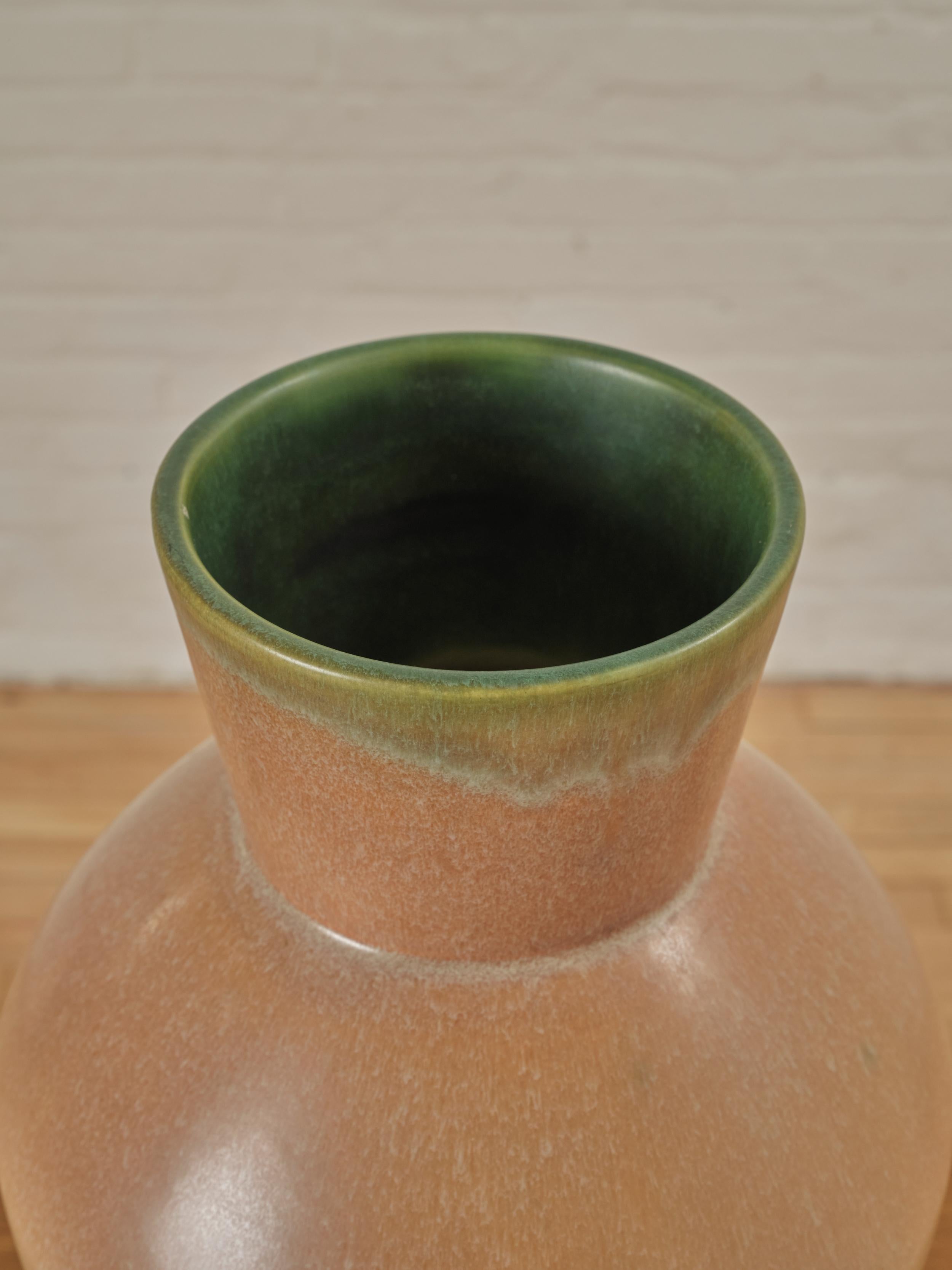 Mid-Century Modern Carnelian II Ceramic Vase by Roseville Pottery For Sale