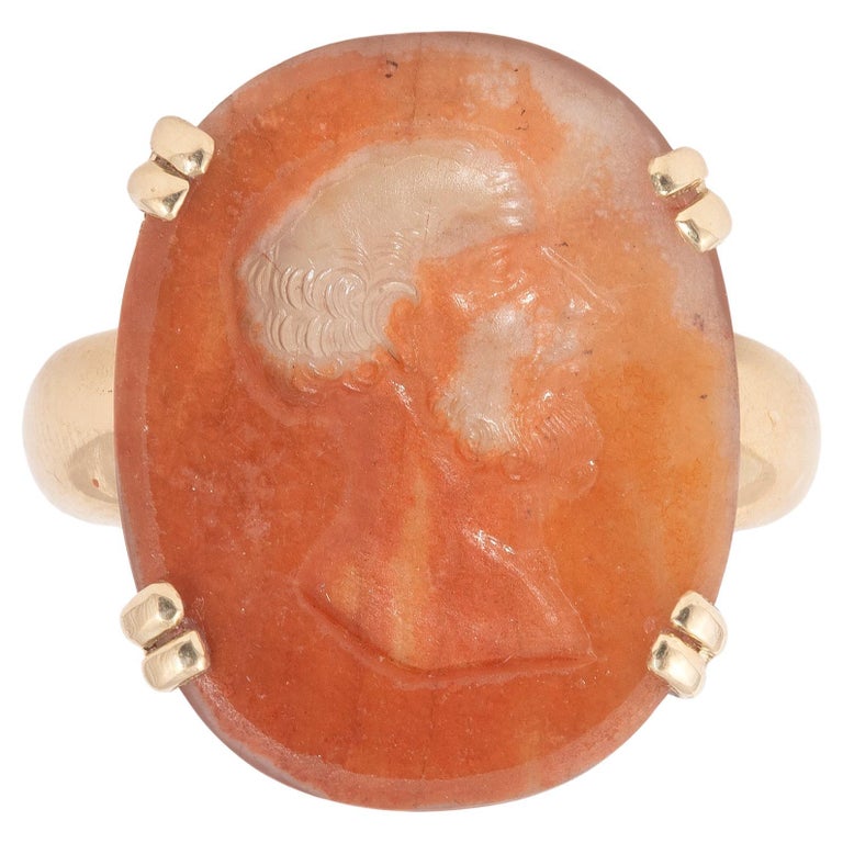 Carnelian Intaglio Men's Ring 18th-19th Century For Sale at 1stDibs