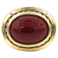 Vintage Carnelian Oval Dome Ring