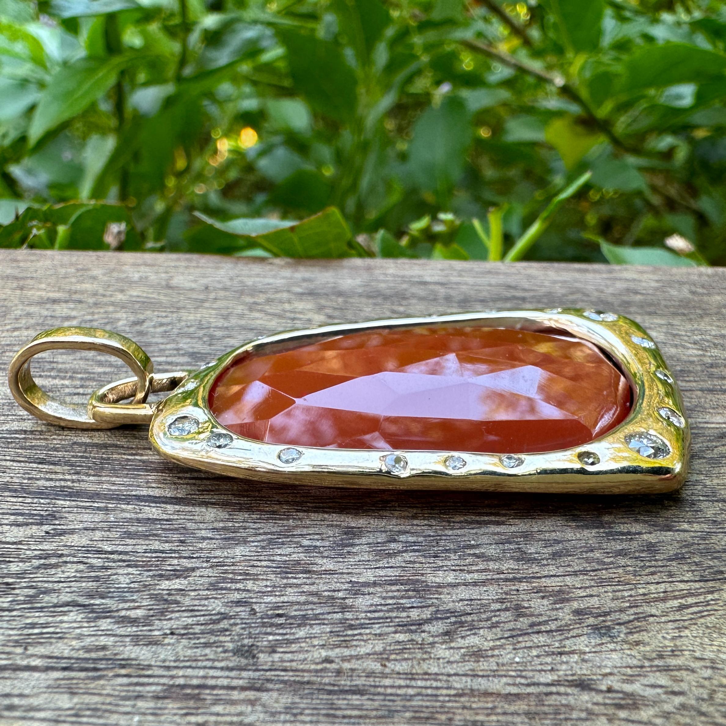 Colgante de Rodaja de Cornalina 