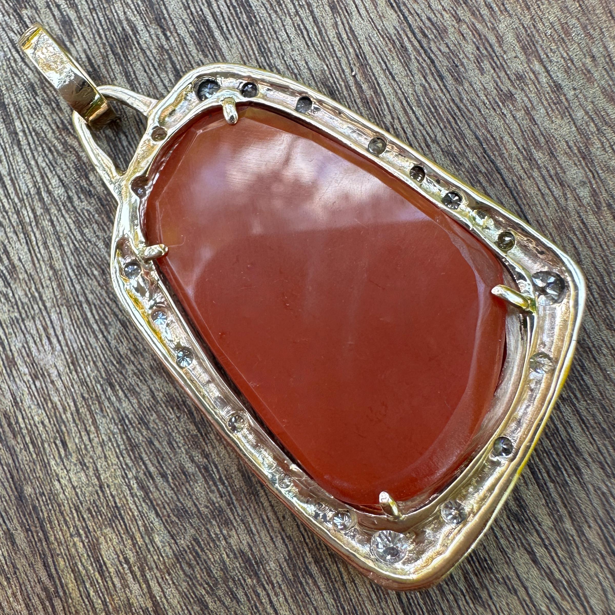Colgante de Rodaja de Cornalina 
