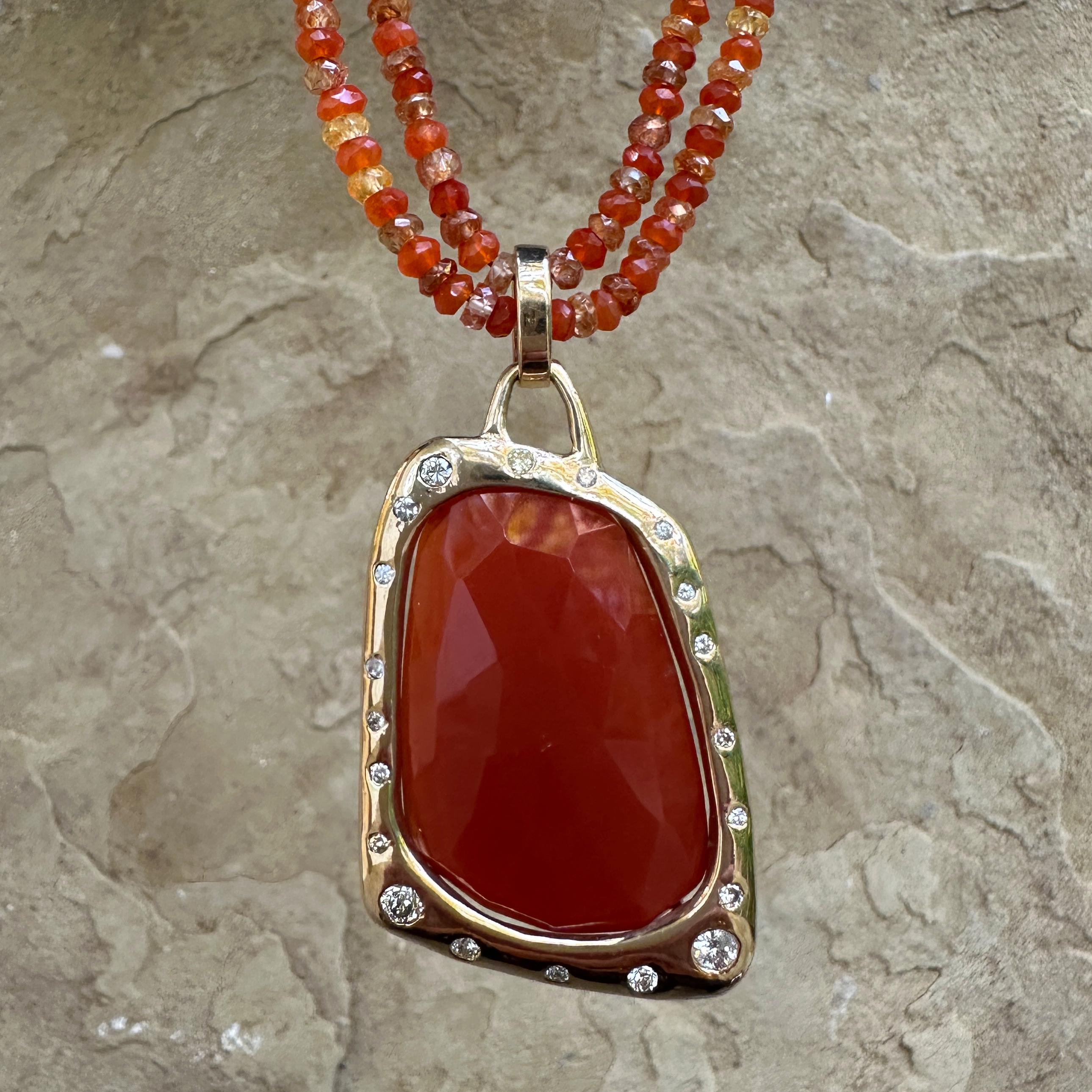 Colgante de Rodaja de Cornalina 