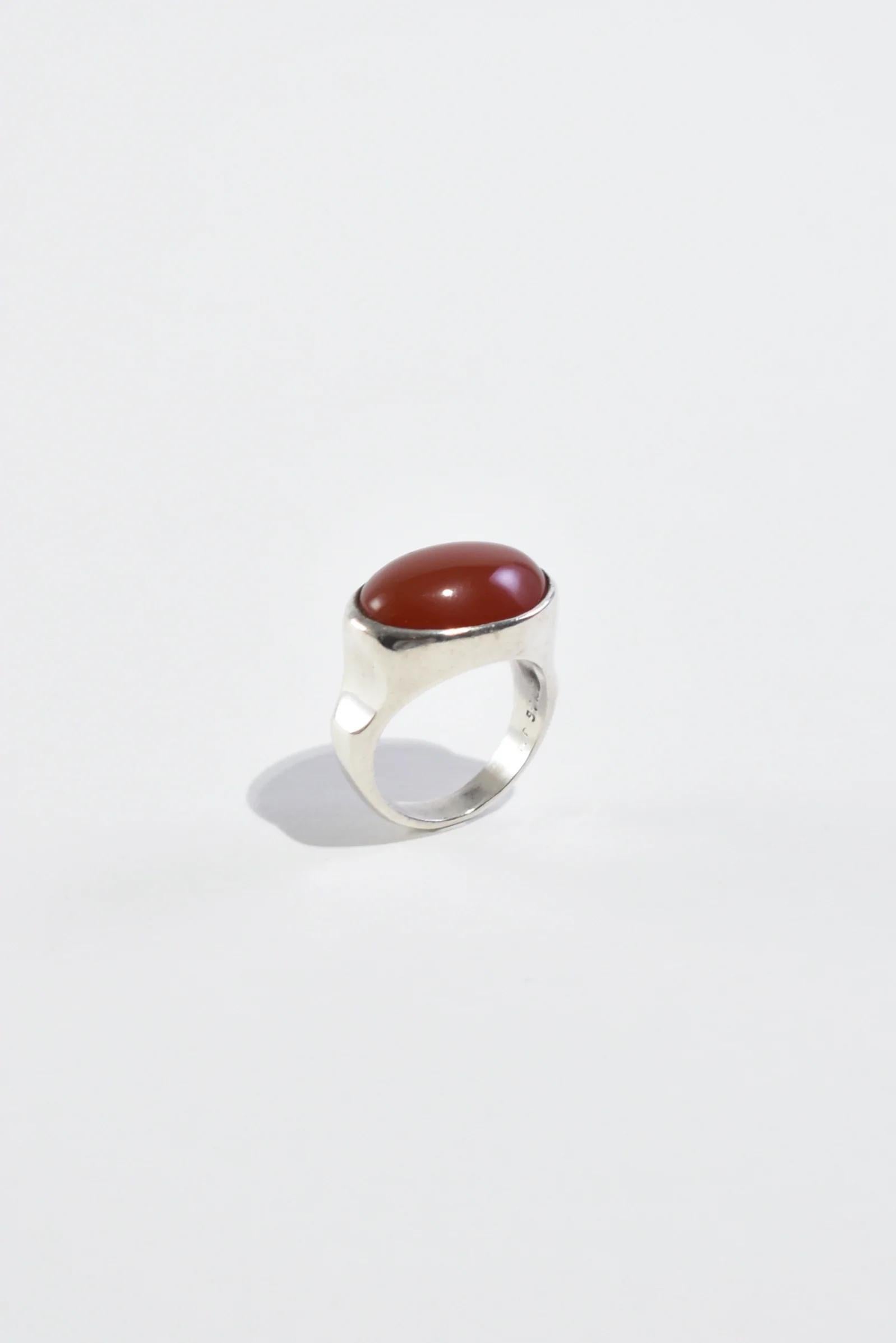 Statement-Ring aus Karneol (Cabochon)