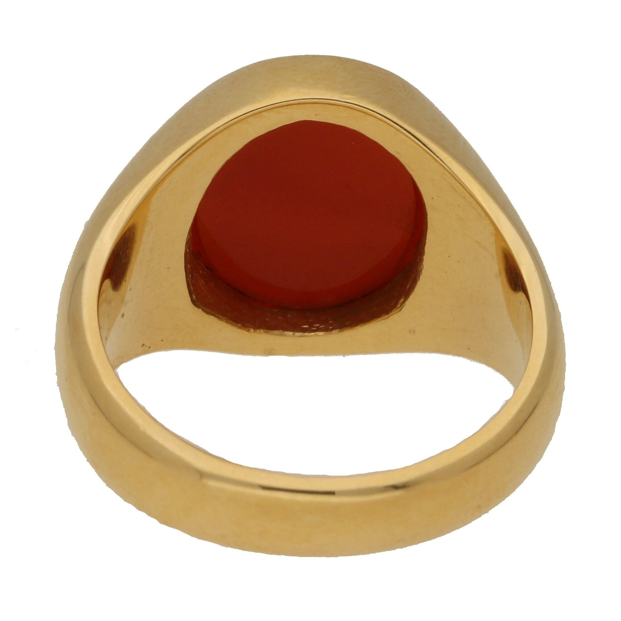 gold carnelian ring