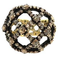 Carnet Yellow Gold and Light Brown Diamond Ring