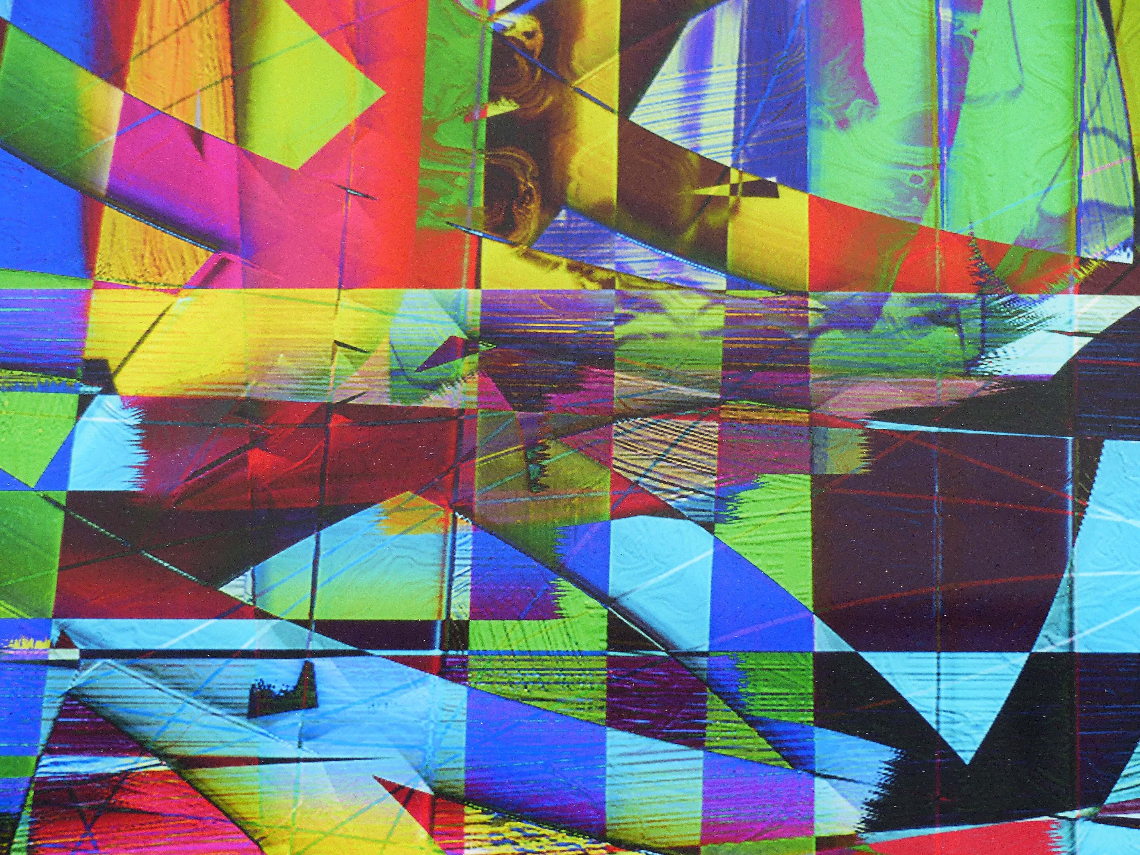 Plexiglas Impression numérique d'art d'archives abstraite « carnaval » de William P. Montgomery en vente