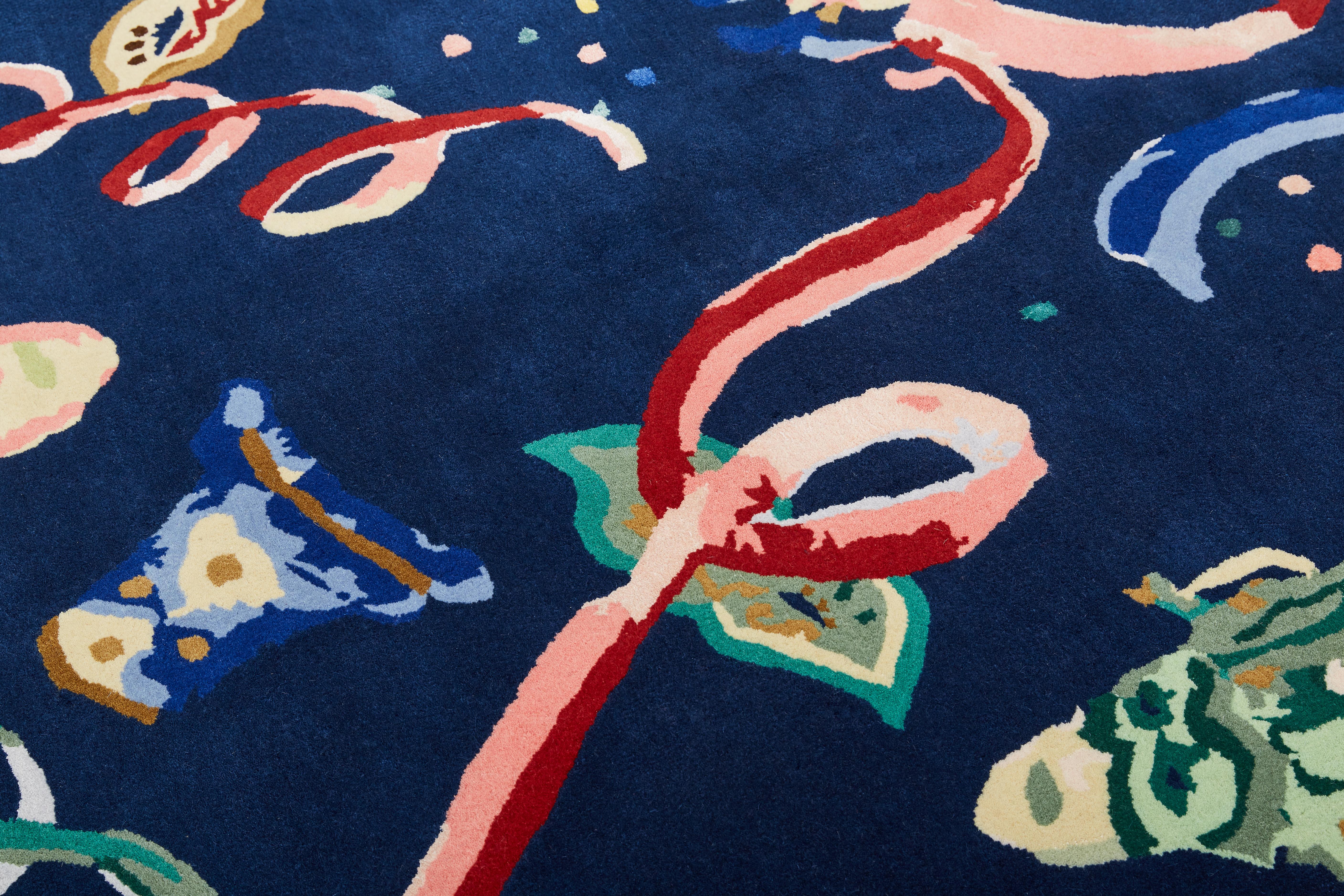 Other Carnival Carpet, Handtufted in Wool and Viscose, Kiki van Eijk For Sale
