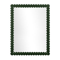 Carnival Chaos Rectangle Mirror in Duck Green