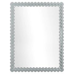 Carnival Chaos Rectangle Mirror in Pelican Gray