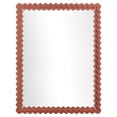 Carnival Chaos Rectangle Mirror in Red Earth