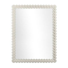 Carnival Chaos Rectangle Mirror in Swiss Coffee