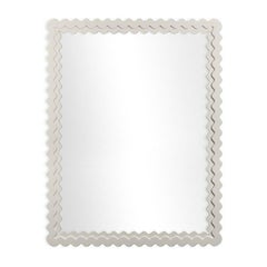 Carnival Chaos Rectangle Mirror in White Dove