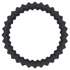 Carnival Chaos Round Mirror in Black