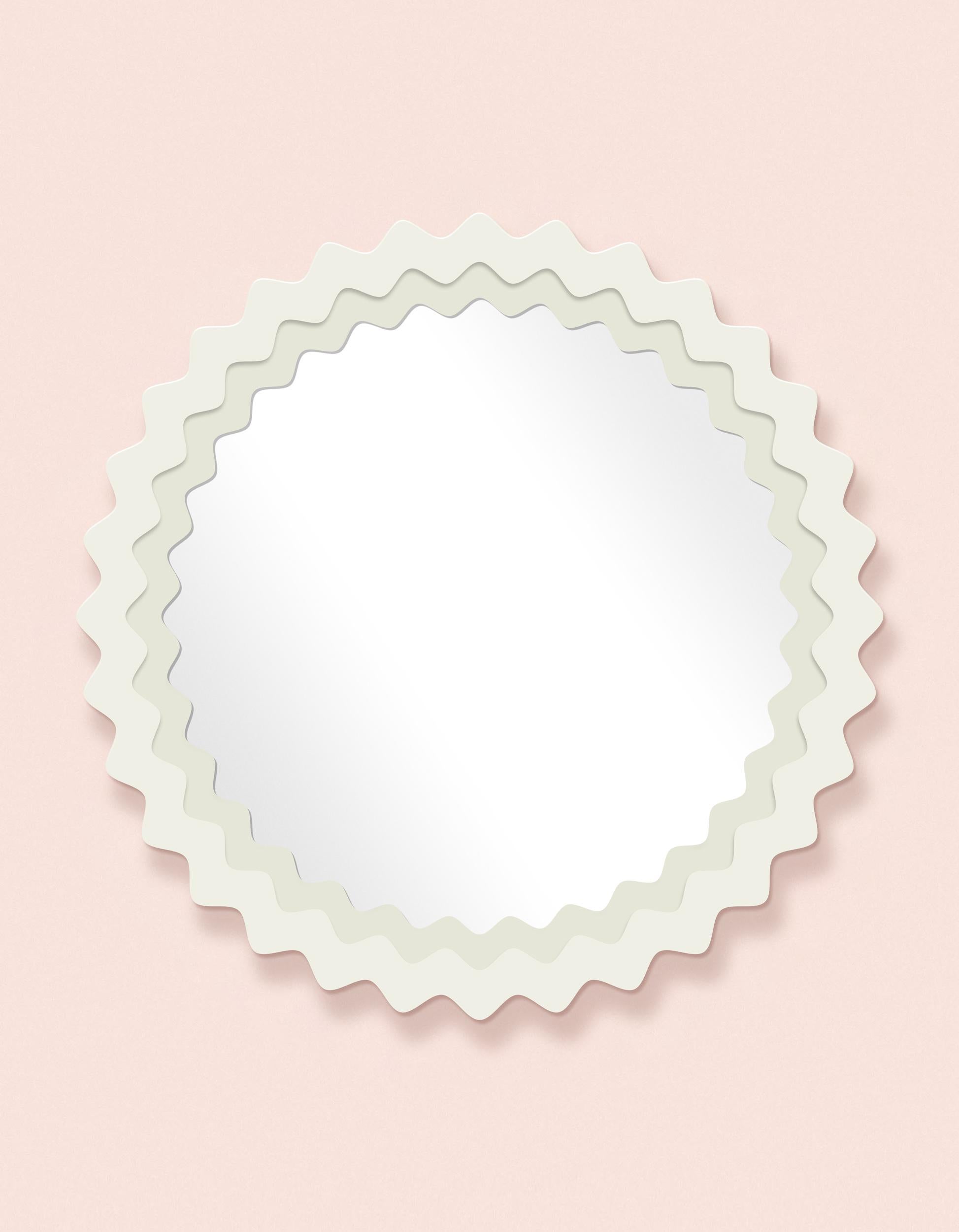American Carnival Chaos Round Mirror in Malachite For Sale