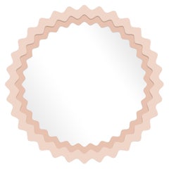 Carnival Chaos Round Mirror in Pink Ground