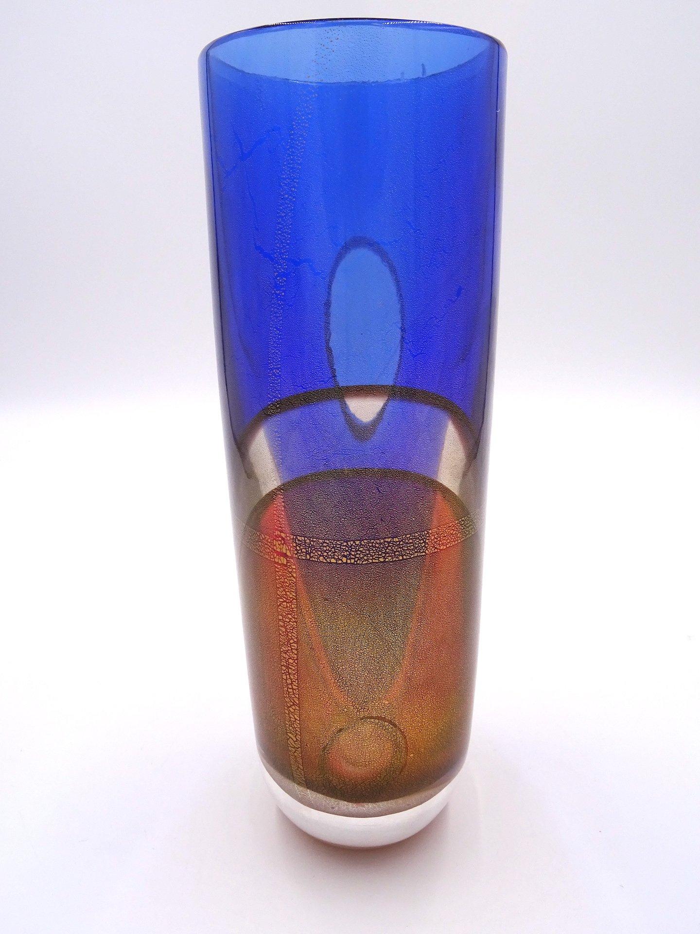 Modern Carnival Collection Murano Glass Vase by Archimede Seguso for Seguso, 1980's For Sale