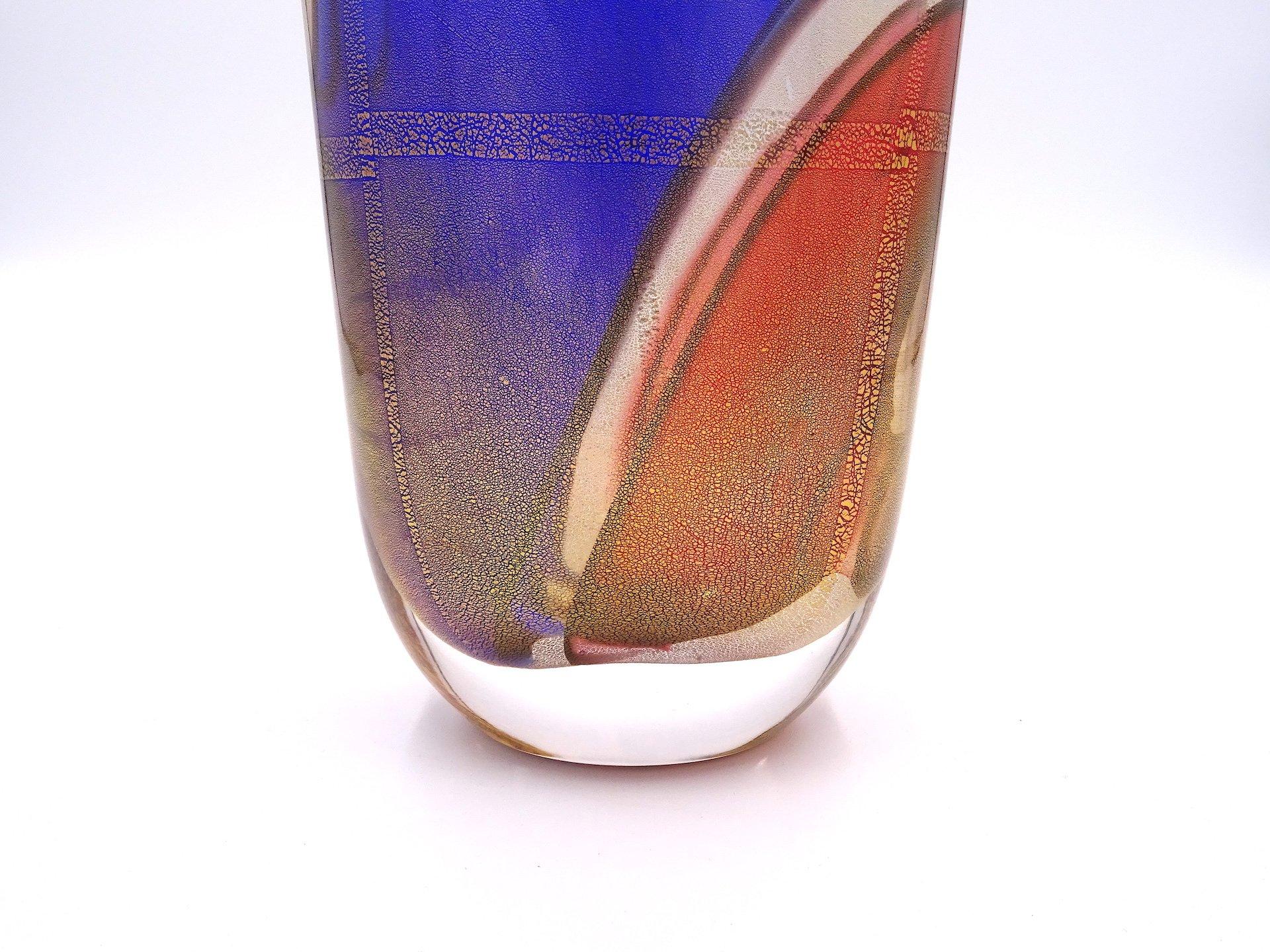 Italian Carnival Collection Murano Glass Vase by Archimede Seguso for Seguso, 1980's For Sale