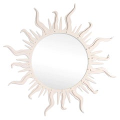 Carnival Flambeau Circle Mirror in Frosted Petal