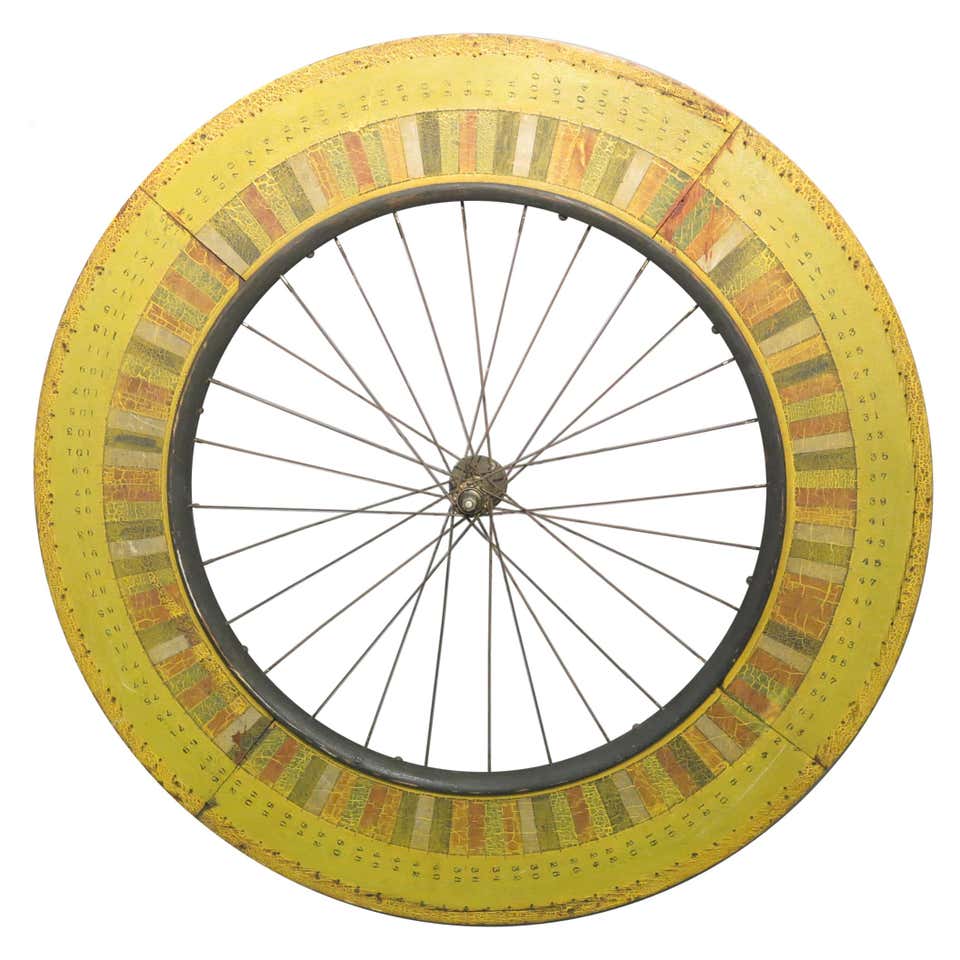 Antique 6ft Tall Double Sided Game Wheel at 1stDibs