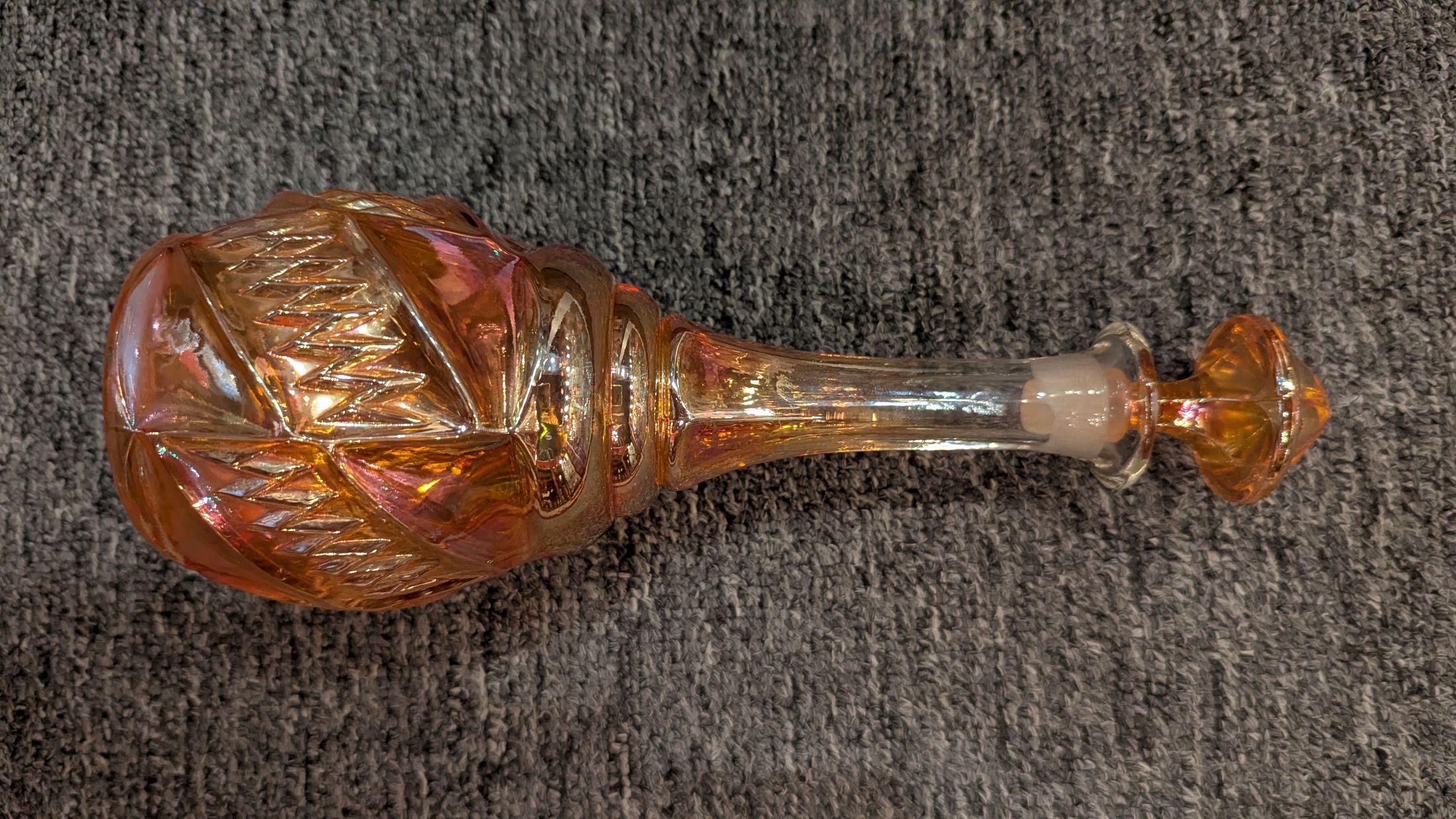 Karneval Glas Dekanter Set im Zustand „Hervorragend“ im Angebot in Pueblo, CO